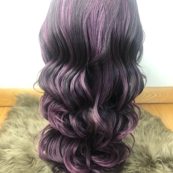 Jade Purple ombré curly lux LaceFront Wig *NWT* main image 5